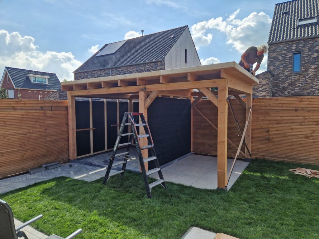 houten veranda overkapping